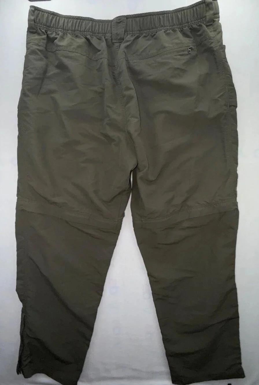The North Face Travel Pants Mens XXL Olive Green Straight Leg Multiple Pockets